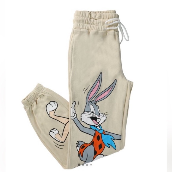 Yabba, Dabba Doo & Space Jam LOLA Tweety Bird Double Sided Sweatpants/ Joggers - Picture 3 of 12